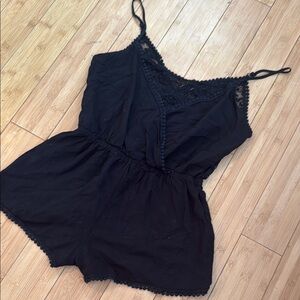 Ambiance Black Lace Detail Top